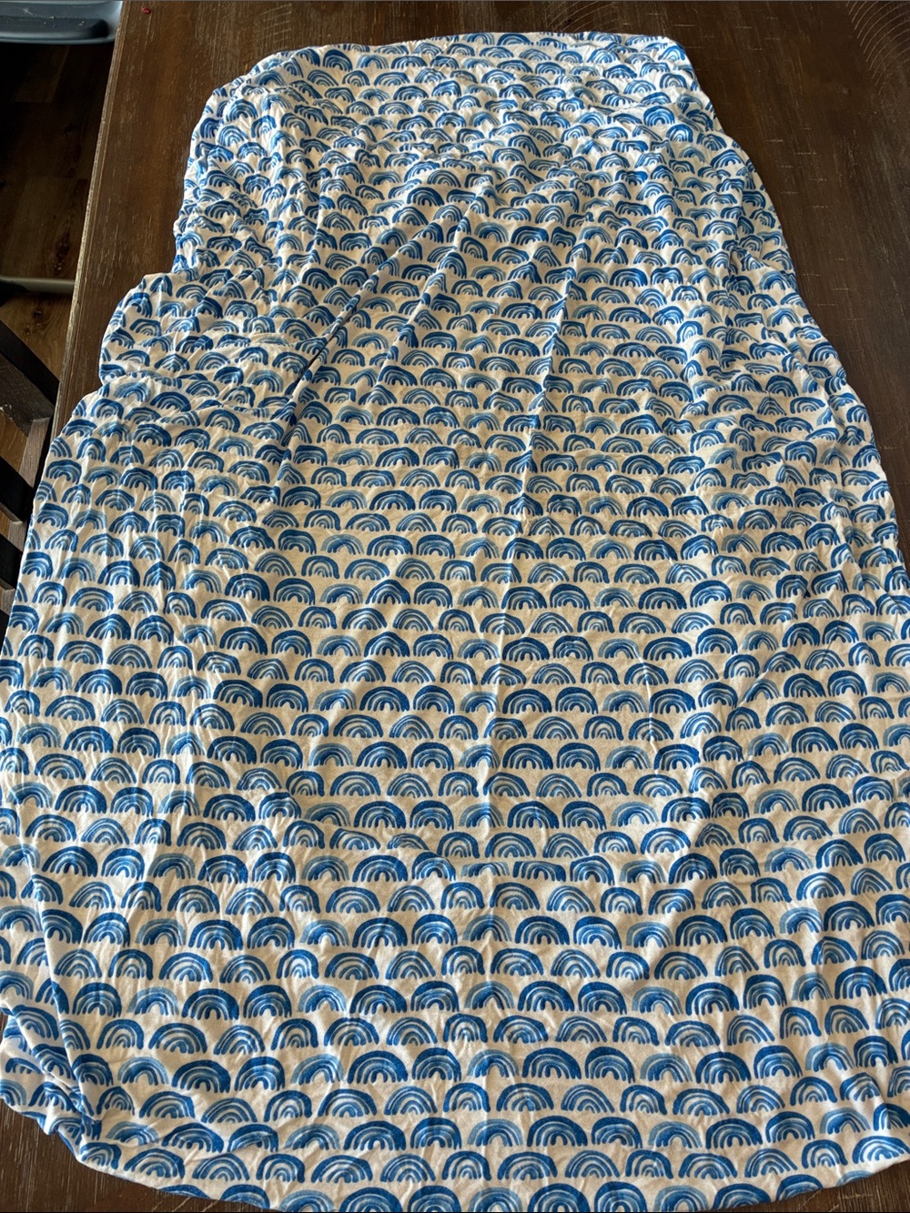 Little Sleepies Blue Rainbow Pattern Sheet